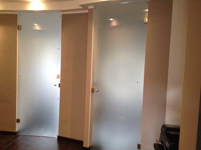 Porta in vetro satinato